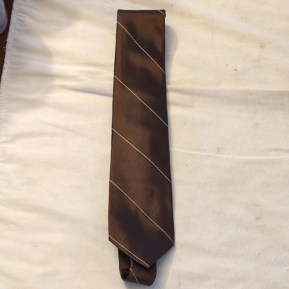 Classic Brown Diagonal Stripe Men's Tie